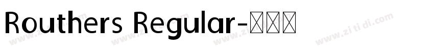 Routhers Regular字体转换